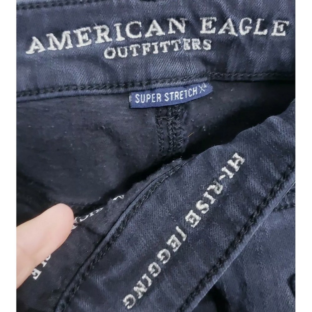American Eagle Hi-Rise Jegging Black Super Stretch Women's size 0 Regular - Picture 6 of 8